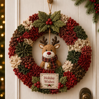 🔥49% Off Last Day - BUY 2 GET 1 FREE🔥🎄 3D Fabric Poke Wreath DIY Kit
