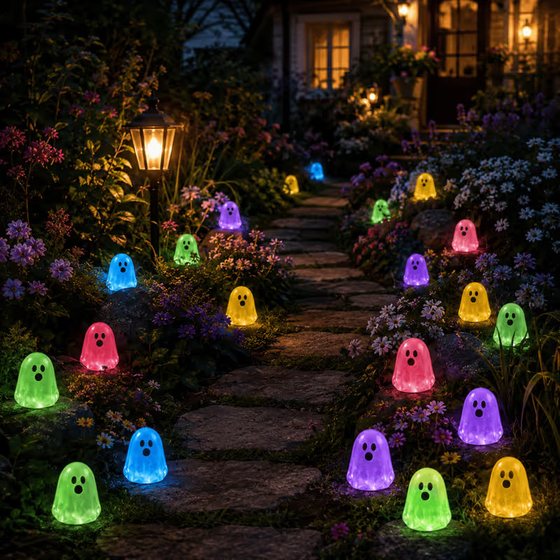 ⏳ Last day 50% OFF – 👻Glow In Dark Cute Ghost Resin Bead Set