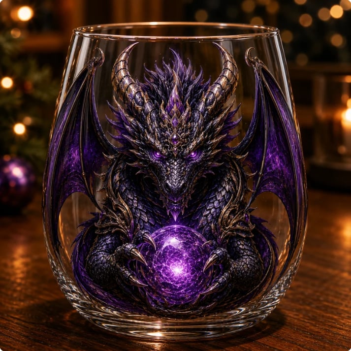 Abyss Shadow Dragon raised fantasy cup