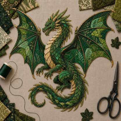 ⏳ Last Day 49% OFF – 🌙 Beginner-Friendly Mythic Wilds DIY Layered Patchwork Art Kit | Complete Kit with Patterned Fabrics, Sewing Materials & Step-by-Step Guide Included 💕