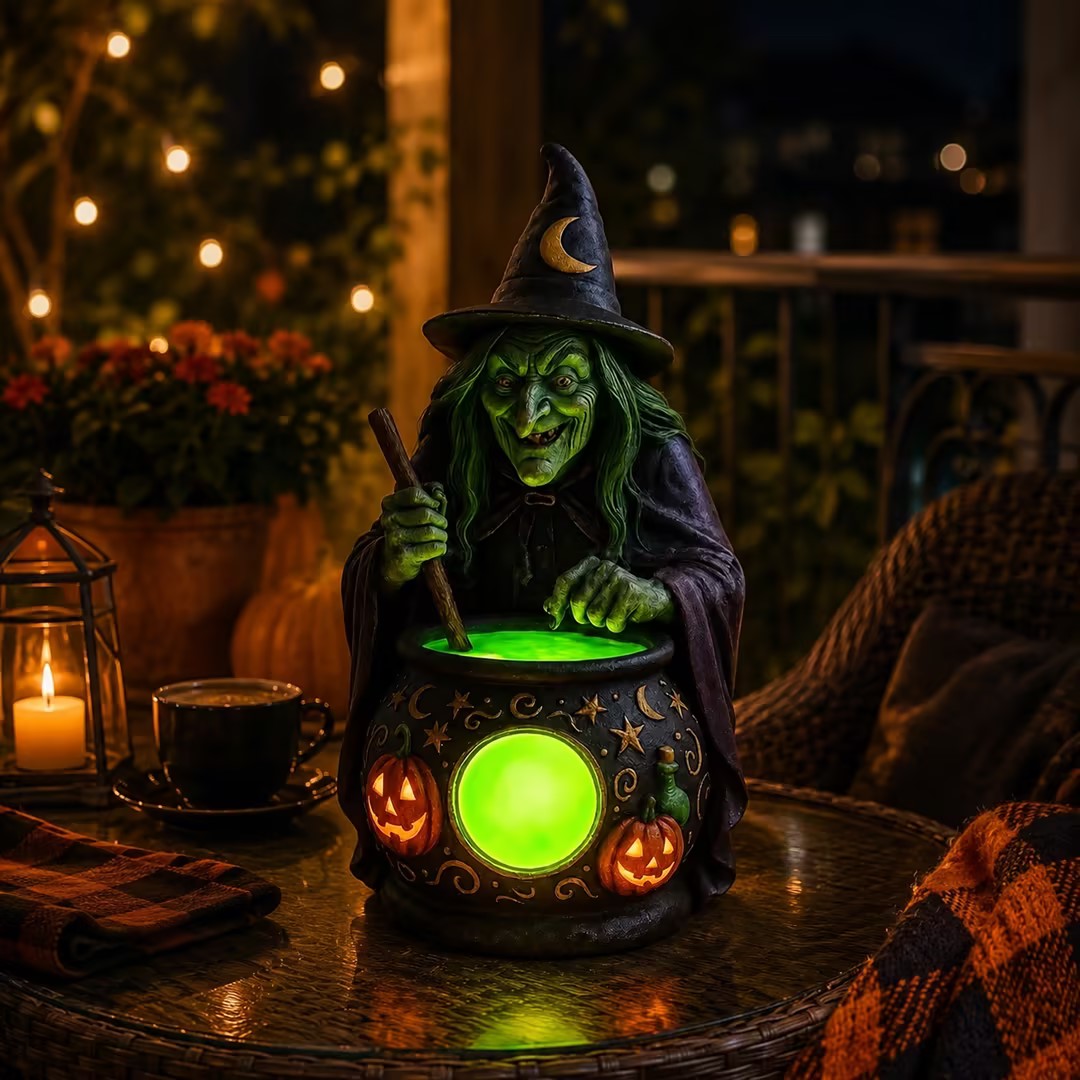 🔥Last Day 47% OFF🧙Solar-Powered Witch Cauldron Light for Halloween