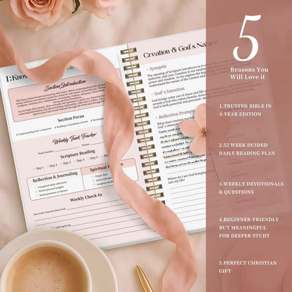 ✝️🙏The Bible in a Year for Women: 52-Week Guided Study📚(📦Buy 2 Free Shipping)
