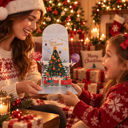 🎁3D Christmas Money Gift Card, Pop Up Holiday Card with Cash Envelope, Creative Christmas Greeting Card for Kids, Family & Loved Ones💵
