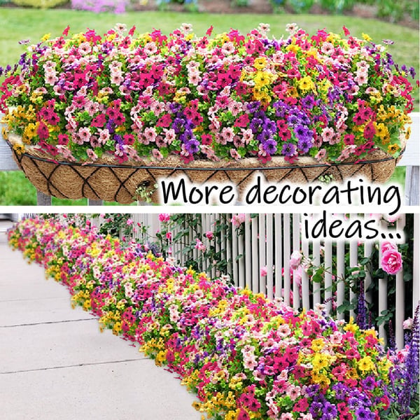 🌸 UV-beständige Kunstblumen – farbecht & farbenfroh für Garten, Terrasse, Heimdekoration