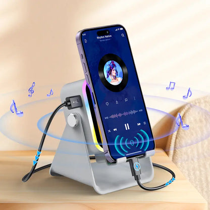 🔥50% OFF🔥 5-in-1 Wireless Speaker – Stereo Sound, RGB Light & Phone Stand
