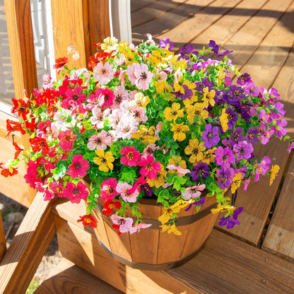 🌸 UV-beständige Kunstblumen – farbecht & farbenfroh für Garten, Terrasse, Heimdekoration