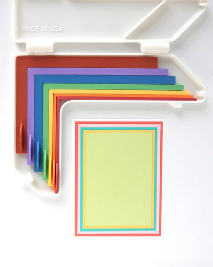 Ensemble de guides d'alignement pour travaux manuels en papier avec étui