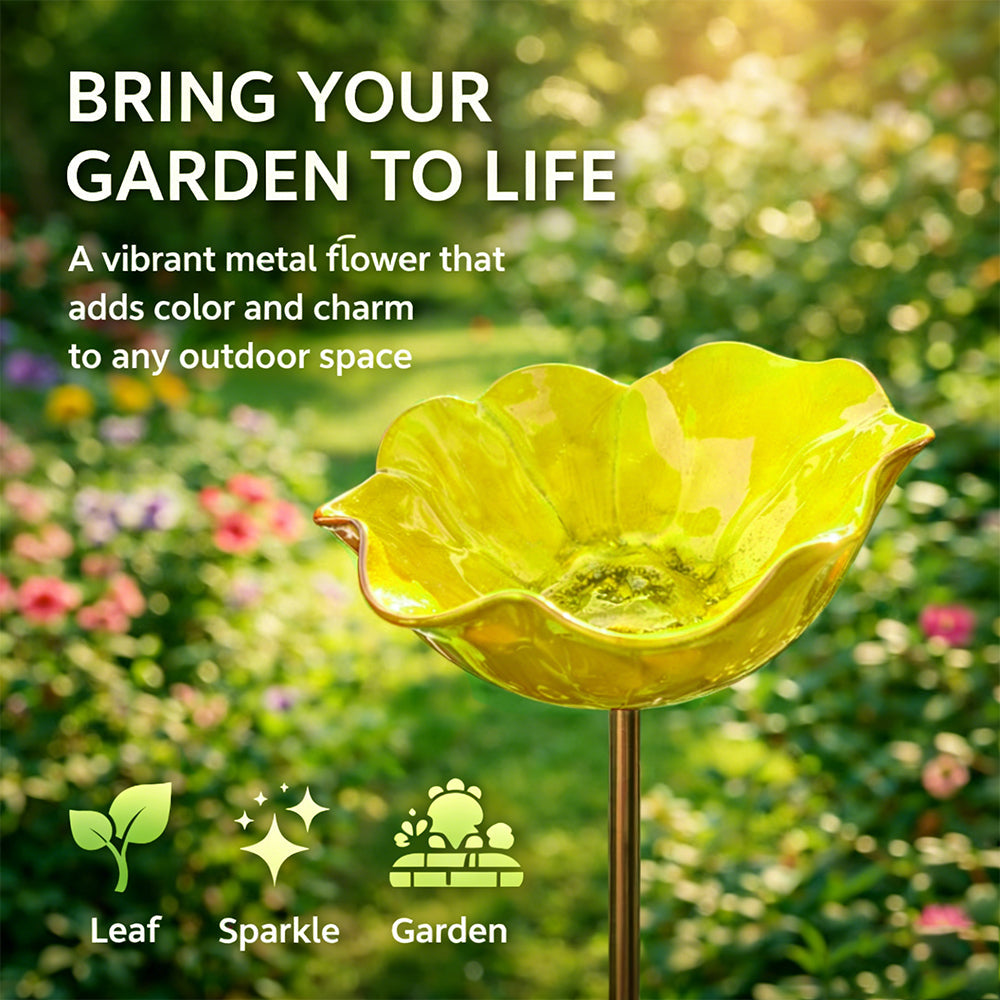 🔥2026 Muttertagsgeschenke 50% Rabatt🔥Handgemachter Blumen-Gartenstecker aus Metall🐦
