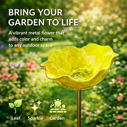 🔥2026 Muttertagsgeschenke 50% Rabatt🔥Handgemachter Blumen-Gartenstecker aus Metall🐦