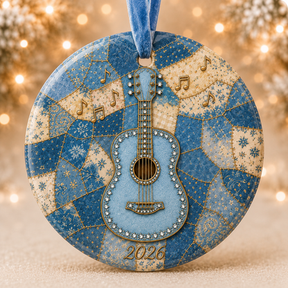 🎁Last Day 60% OFF - Guitar Memorial Heart Ornament🎵
