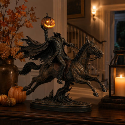 🎃🏇Midnight Chase Headless Horseman Statue