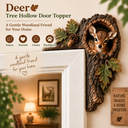 🐿️🌿Chipmunk Tree Hollow Door Topper | Woodland Animal Doorway Decor For Cozy Nature Homes