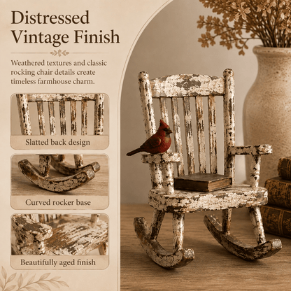 Rustic Cardinal Rocking Chair Decor