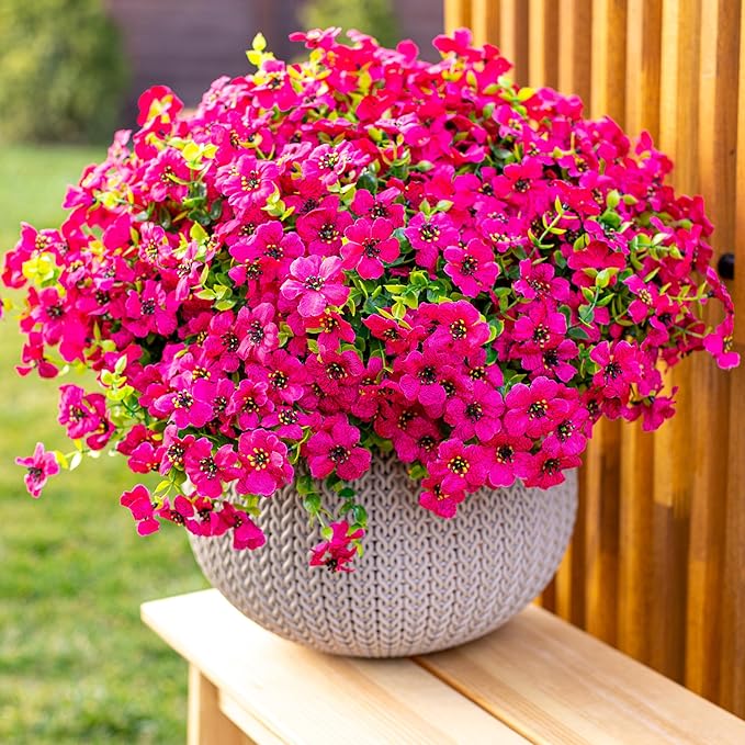 🌸 UV-beständige Kunstblumen – farbecht & farbenfroh für Garten, Terrasse, Heimdekoration