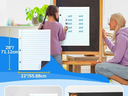 🔥Back to School Essential 49% OFF📝 Giant Magnetic Lined Paper Whiteboard🧑‍🏫💕Perfect for Teaching, Writing Practice, To-Do Lists & Daily Planning