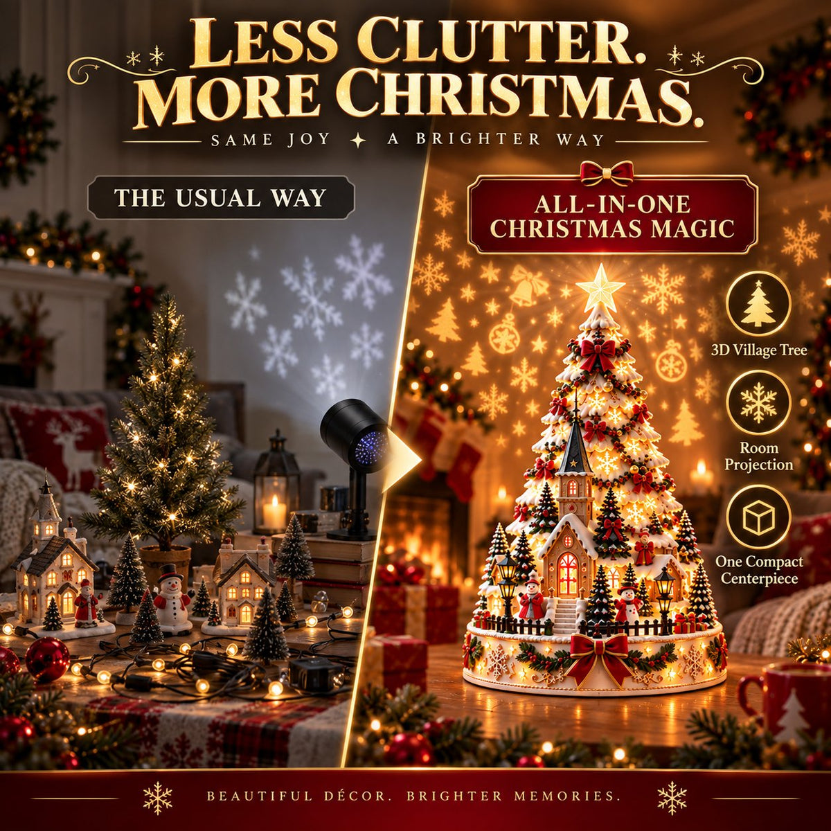 💯 60,000+ Sold - 🎄MerryRealm™ Christmas Village Lightscape Tree