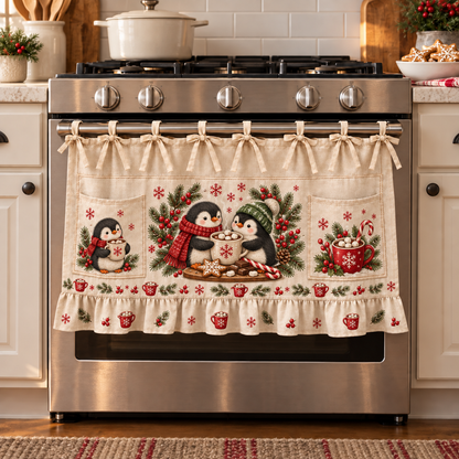 ⏳ Last Day 49% OFF – 🎄 Christmas Tie-On Pocket Curtain Collection