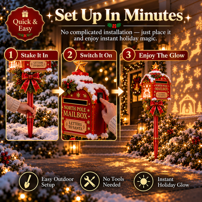 🔥 Last Day 50% OFF – 🎅Santa’s Magical North Pole Mailbox