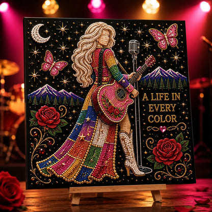💥 LAST DAY 49% OFF – 🎤 Premium 3D Pearl Dolly Country Music Tribute Art Kit | Luxury Flocked Canvas with Scratch-Resistant Non-Fading Acrylic Resin Pearls & Faceted Drills DIY Keepsake Decor 💎✨