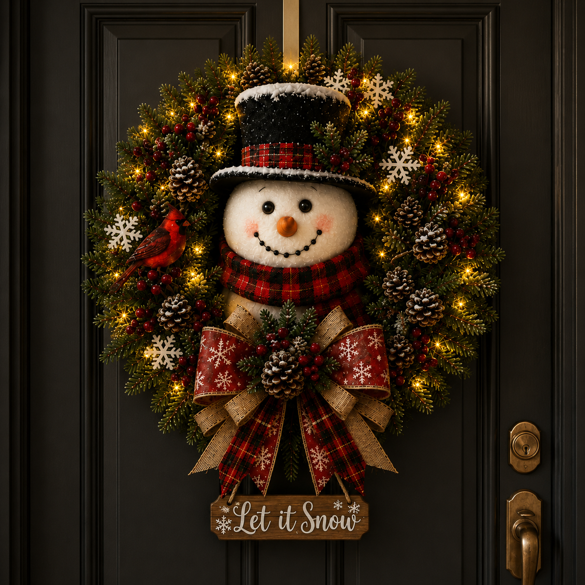 🔥Hot Sale 49% OFF-⛄ Snowman Glow Christmas Wreath