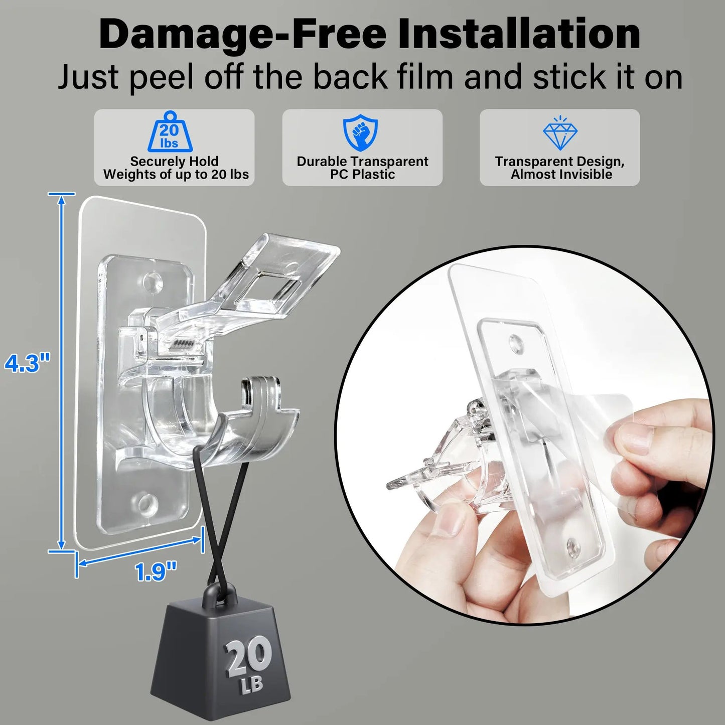 A set of 6 PCS Curtain Rod Brackets with Clips  for Livingroom Bathroom Kitchen Bedroom Toilet Apartment