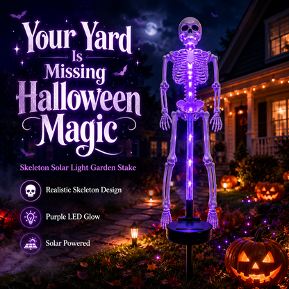 🎃Halloween Early Bird Special 60% OFF 💀Skeleton Solar Light Garden Stake