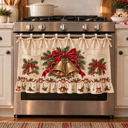 ⏳ Last Day 49% OFF – 🎄 Christmas Tie-On Pocket Curtain Collection