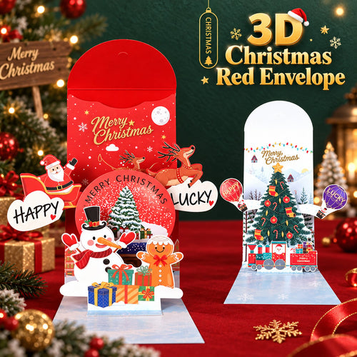 🎁3D Christmas Money Gift Card, Pop Up Holiday Card with Cash Envelope, Creative Christmas Greeting Card for Kids, Family & Loved Ones💵
