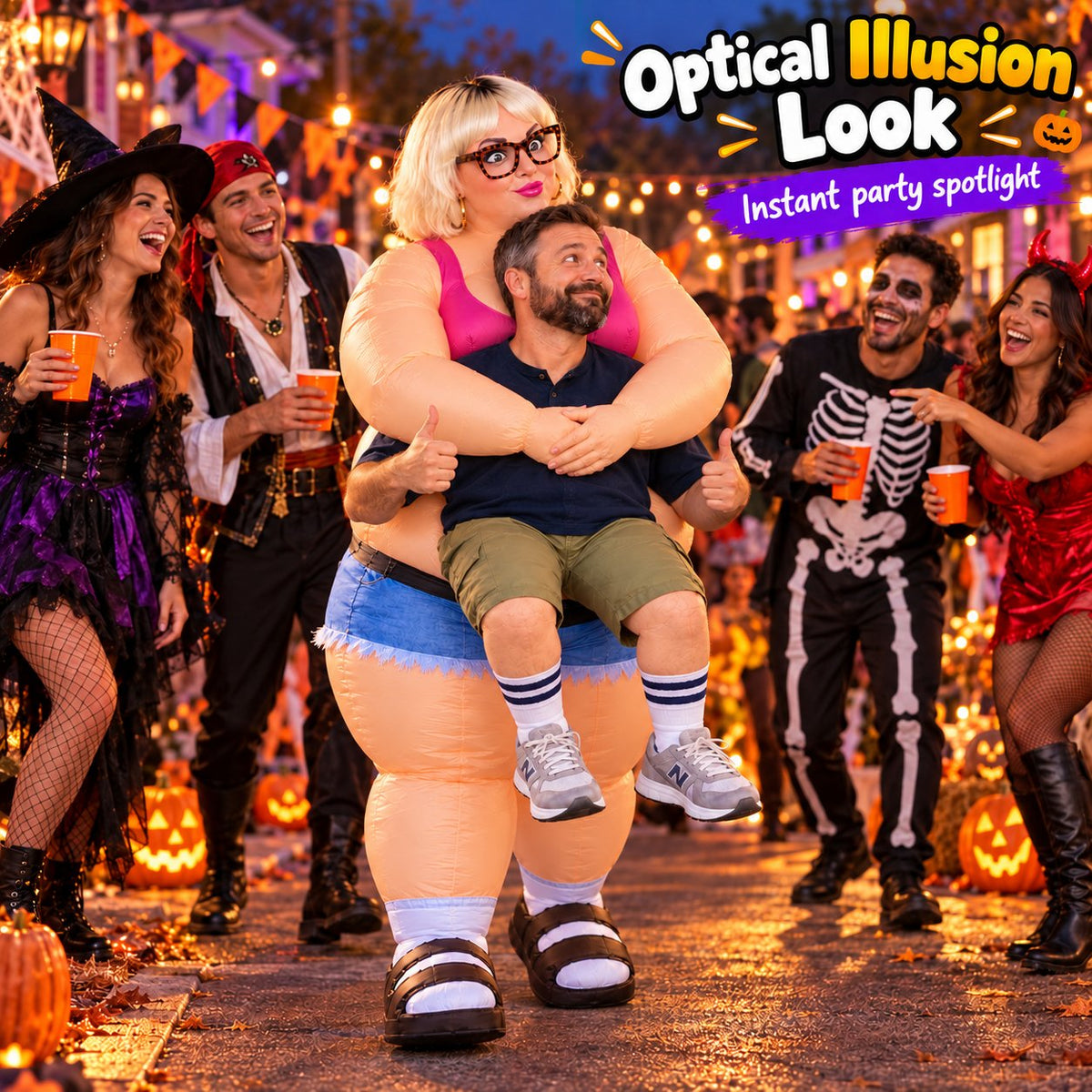 ✨Trompe-l'oeil Carry-Me Inflatable Outfit  Ideal for Halloween Parties & Festival Stage Shows