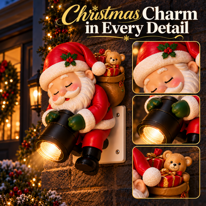 🎅✨ Sleepy Santa Welcome Projector Light – Magical Christmas Doorway Decor
