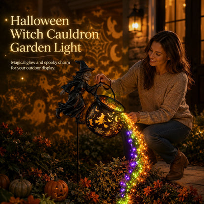 🔥HOT SALE 42% OFF✨🧙‍♀️Halloween Witch Cauldron Garden Light