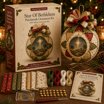 ONLY TODAY🎁 Buy 2, Get 1 FREE⛪ Christmas Nativity Patchwork Ornament DIY Kit