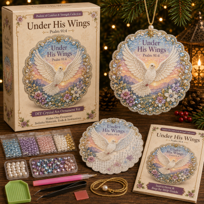 🔥49% Off Last Day - BUY 2 GET 1 FREE（3PCS)✝️ Psalms of Comfort & Strength Pearl Diamond Art Hanging Ornament Kit