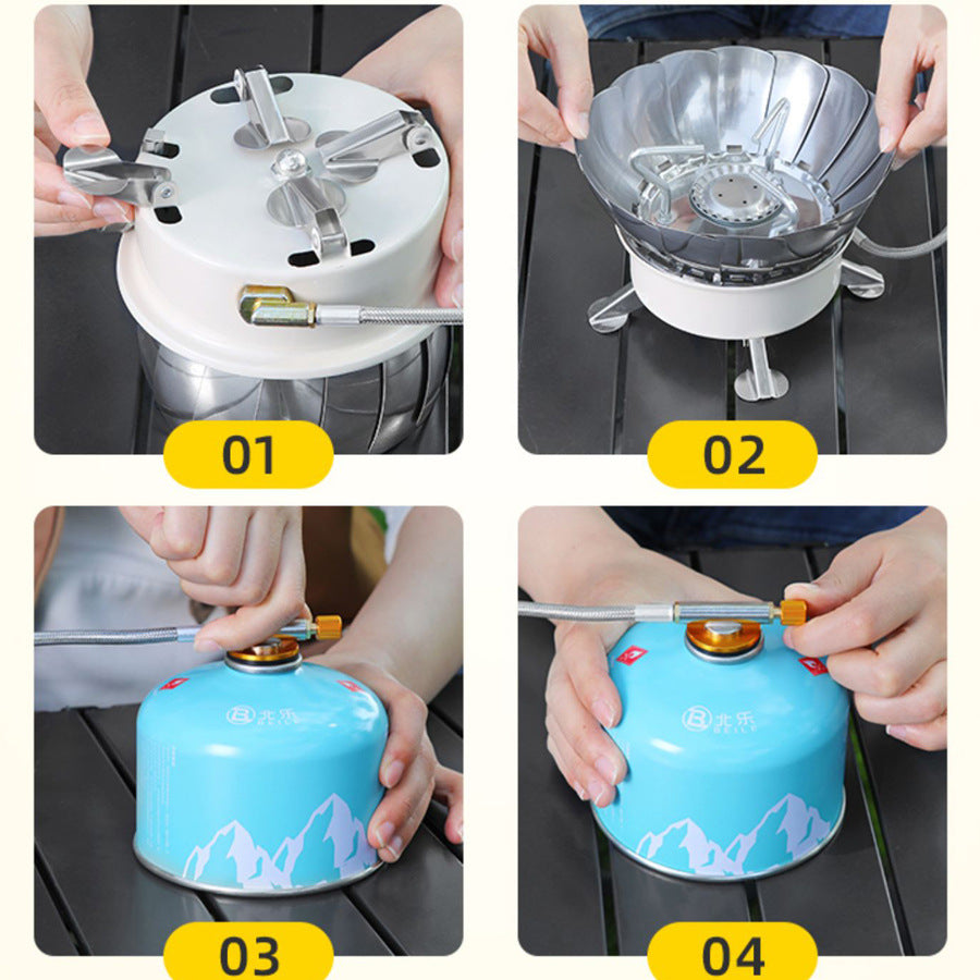 Windproof Camping Stove with Carry Bag