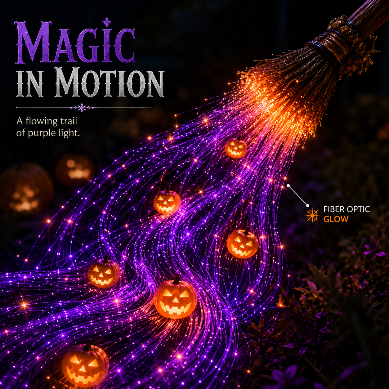 🎃 HALLOWEEN MAGIC SALE  50% OFF - Witch’s Magic Trail™ ✨ Solar Fiber Optic Yard Light