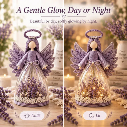 ⏳ Last Day 49% OFF – 👼 Blooming Guardian Angel Light | Floral LED Angel in Lavender, Rose & Sage ✨