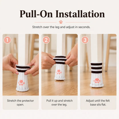 🐾 Chair Leg Floor Protectors | Pull-On Furniture Socks with Cushioned Bottom Pads for Quieter Movement & Everyday Floor Protection 🪑