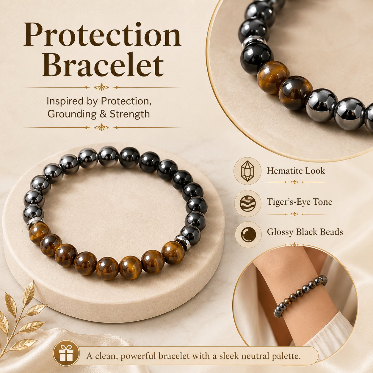 ✨ 4PCS Bohemian Beaded Bracelet Set 💎 | Wealth • Lucky • Money • Protection 🪬 | Elegant Gift for Her 🎁