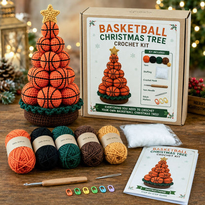 Sports Ball Christmas Tree Crochet Kit
