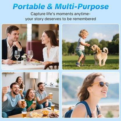 🎥 Upgraded Vlogging Camera – 180° Rotating Lens, Full-Body Video Recorder for Travel, Daily Life & Content Creation