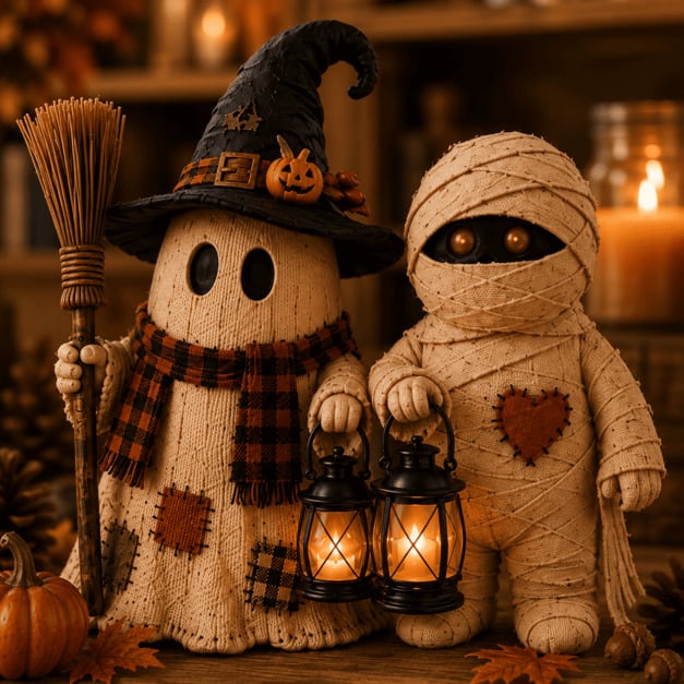 🔥Last Day 49% OFF -👻Cute & Spooky Halloween Mantel Décor Collection