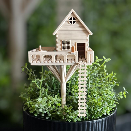Mini Treehouse Planter Decoration