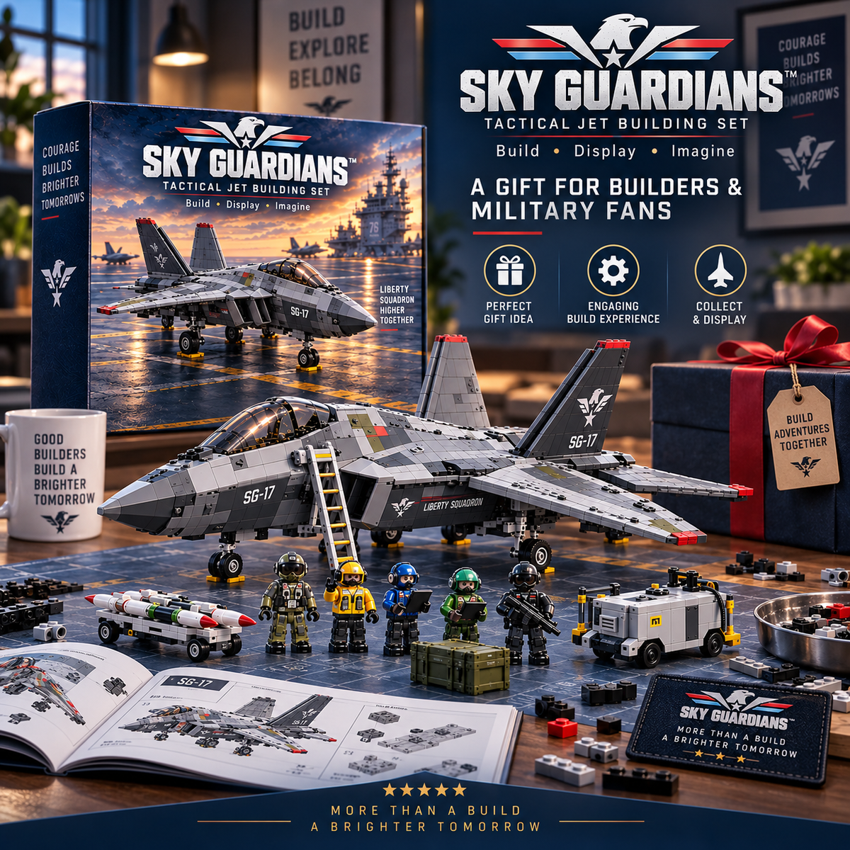 🔥 Last Day 50% OFF ✈️ Sky Guardians™ SG-17 Tactical Jet Building Set