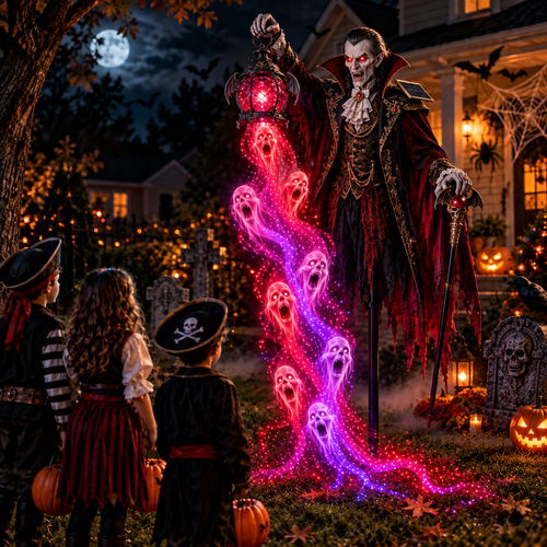 🎁 Today Only: 90% OFF 🎁🧛 Vampire Lord Crimson Soul Solar Garden Light