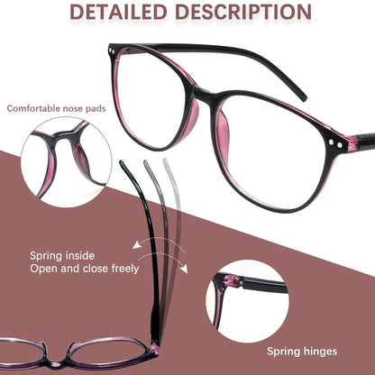 👓4 Pack Progressive Multifocal Reading Glasses for Women Style