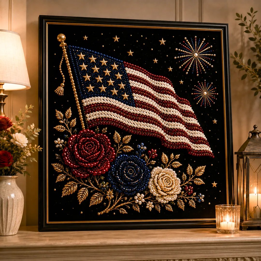 🦅🇺🇸 America 250th Anniversary Pearl Art Kit | DIY Patriotic Keepsake 1776-2026