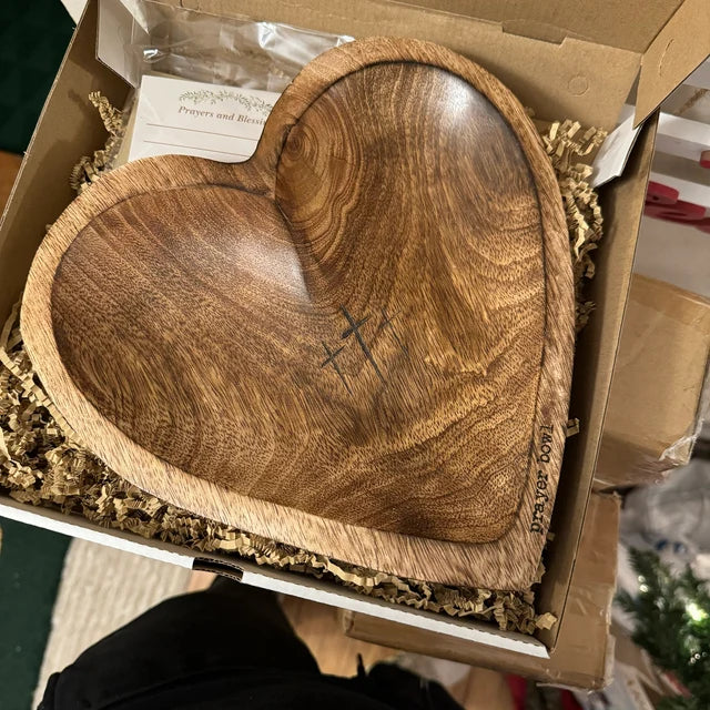 Gebetsschale „Neues Herz“ – Moderner Kreuz-Religionsgeschenk