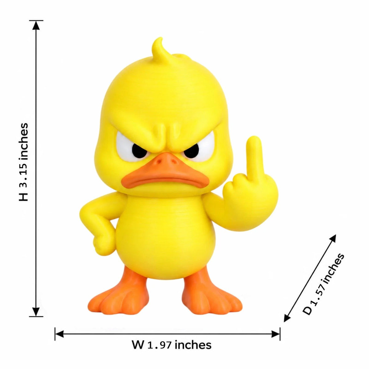 🦆 Sassy Grumpy Duck Desktop Figurine | 3D Printed Funny Office Decor & Gaming Setup Ornament✨🎄