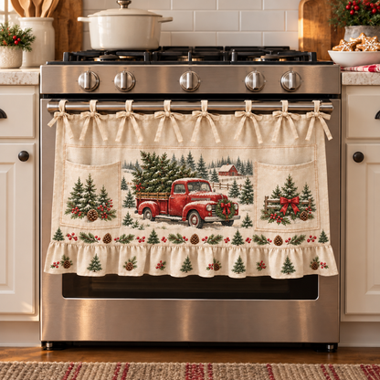 ⏳ Last Day 49% OFF – 🎄 Christmas Tie-On Pocket Curtain Collection