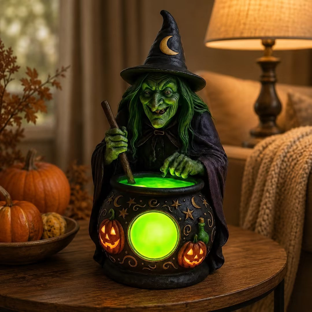 🔥Last Day 47% OFF🧙Solar-Powered Witch Cauldron Light for Halloween